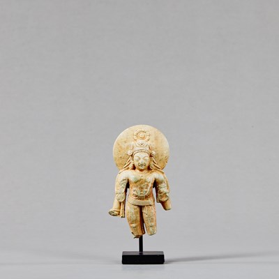Lot 268 - STANDING LIME STONE BODHISATTVA KASHMIR 12TH CENTURY