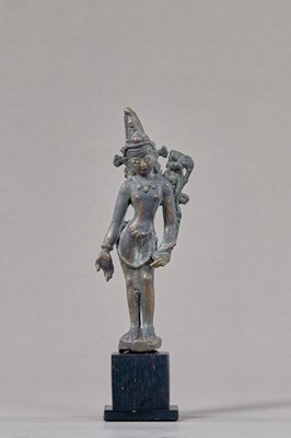 Lot 86 - STANDING PADMAPANI WITH INLAYS TIBET 13TH CENTURY