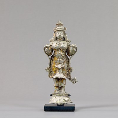 Lot 227 - STANDING SURYA SILVER ? INDIA 18TH CENTURY