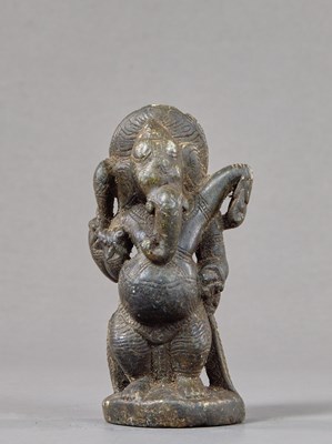 Lot 407 - STANDING STONE GANESHA INDIA 12TH CENTURY
