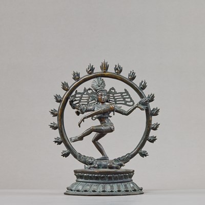 Lot 215 - SHIVA NATARAJA BRONZE INDIA 18TH CENTURY