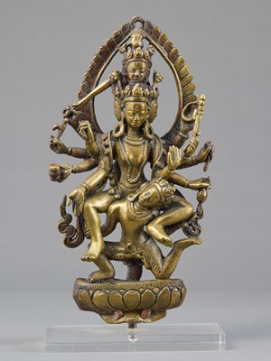 Lot 201 - GODDESS SIDDHALAKSHMI NEPAL BRONZE 18TH CENTURY